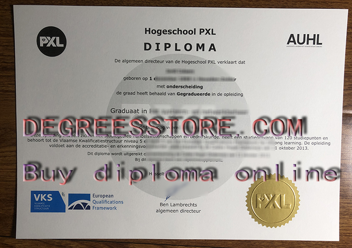 Hogeschool PXL diploma