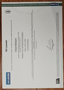 KU Leuven diploma sample