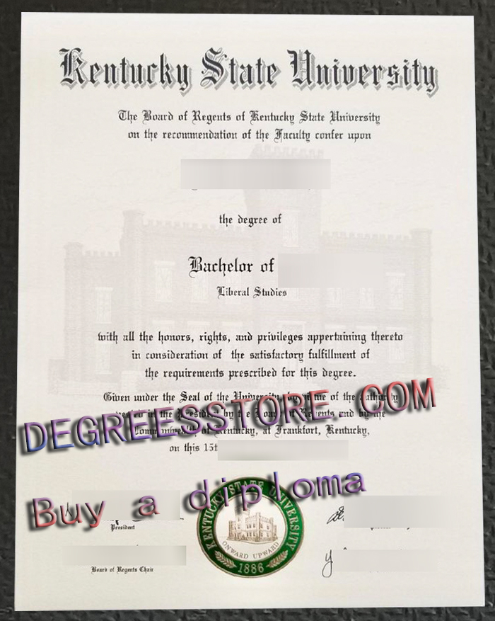 Kentucky State University diploma