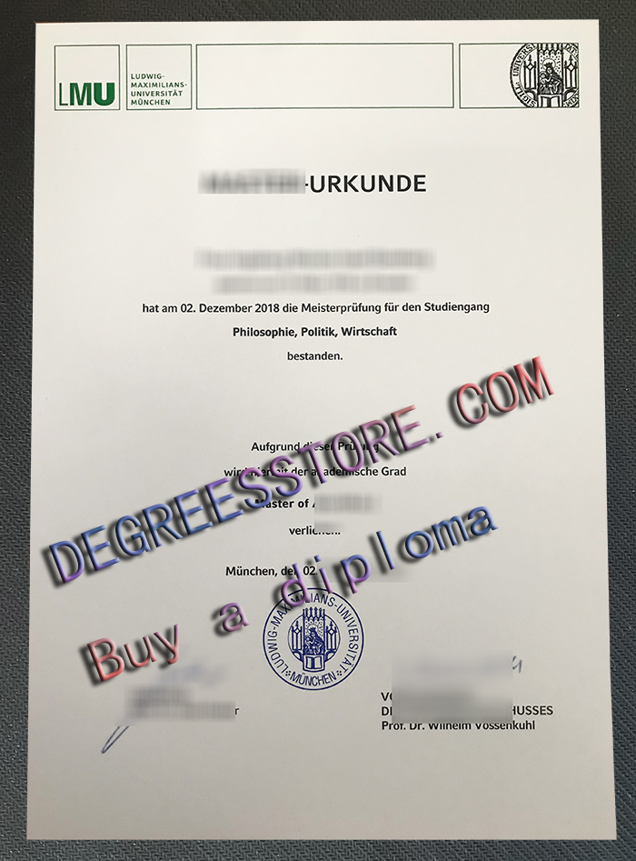 LMU Munich urkunde LMU Munich urkunde