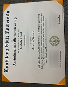 Louisiana State University diploma certificate