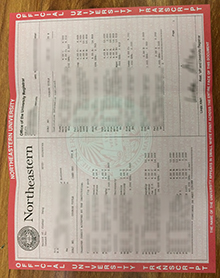 Northeastern University transcript (