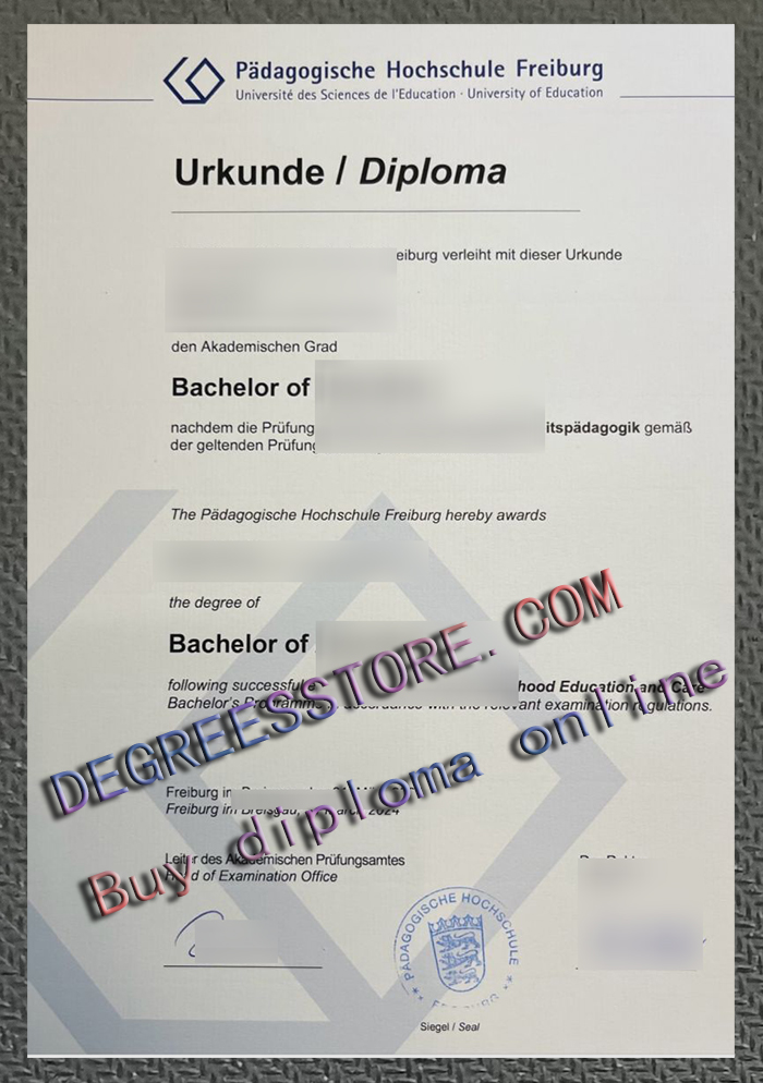 Pädagogische Hochschule Freiburg urkunde