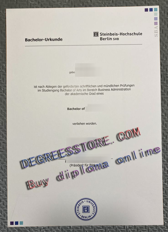 Steinbeis-Hochschule Berlin urkunde