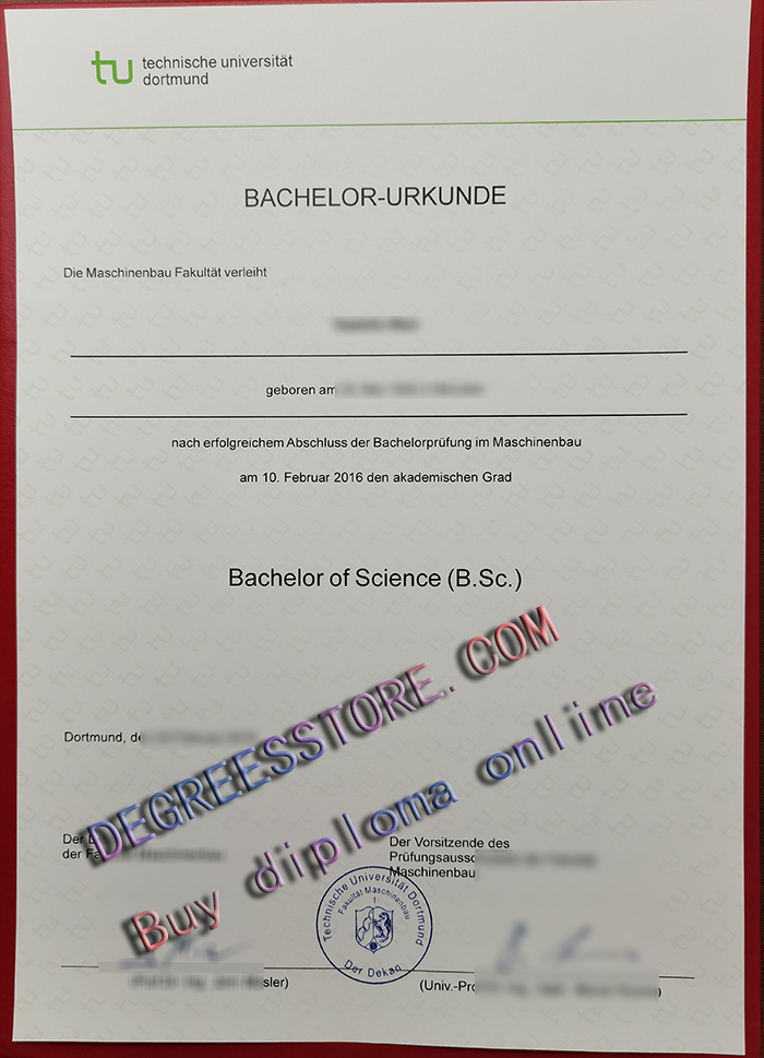 Technische Universität Dortmund Urkunde