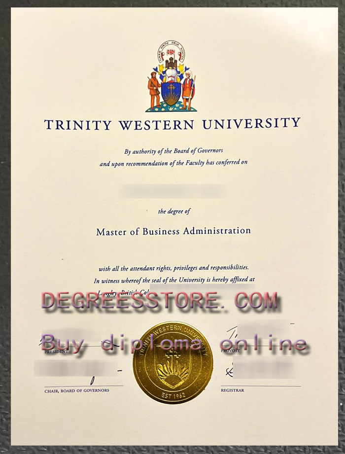 Trinity Western University diploma