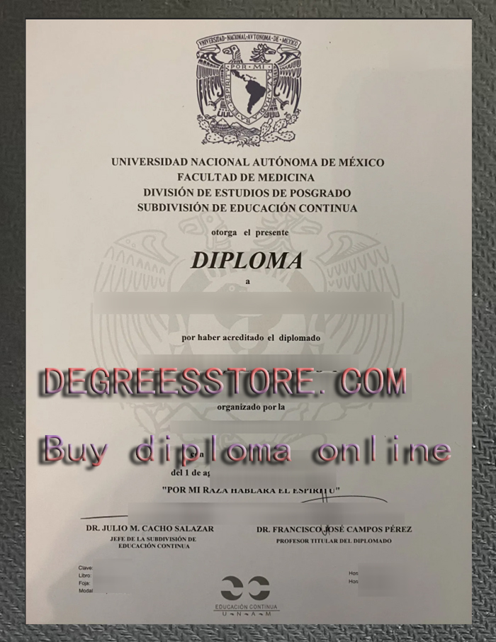 UNAM diploma