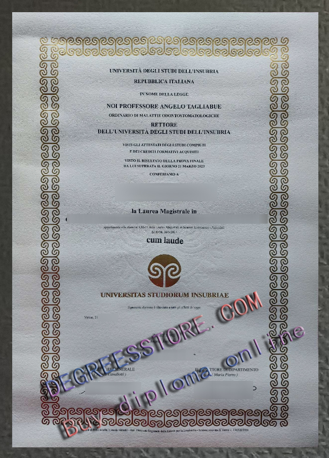 Università degli Studi dell’Insubria Laurea