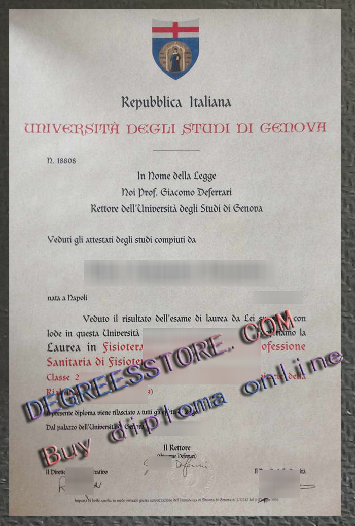 Università degli Studi di Genova Laurea
