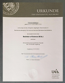 Universität Augsburg urkunde