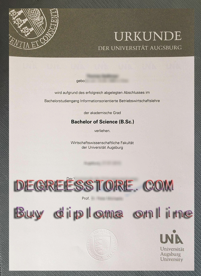 Universität Augsburg urkunde