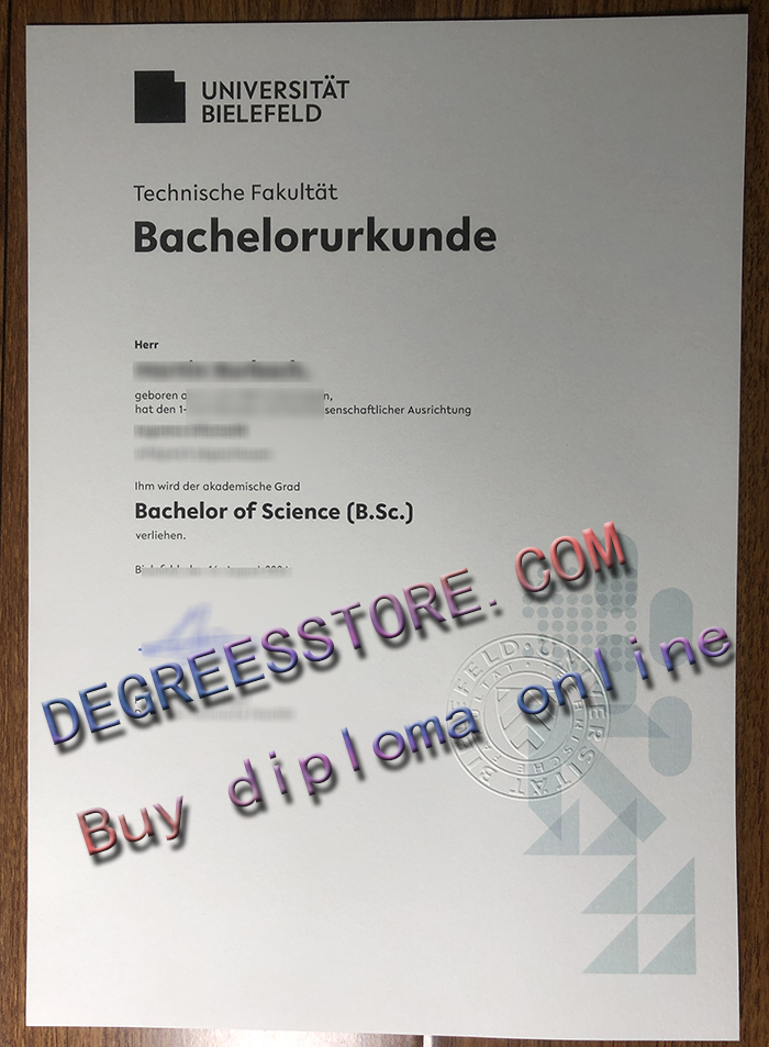 Universität Bielefeld Urkunde