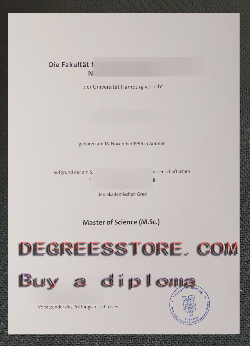 Universität Hamburg Urkunde