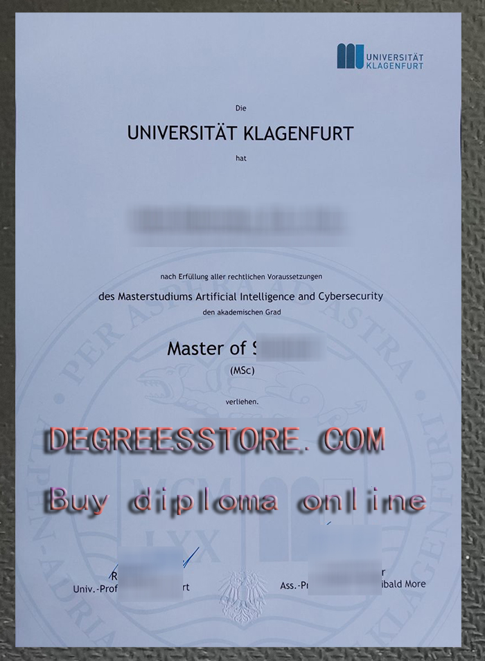 Universität Klagenfurt diploma