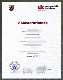 Universität Koblenz Urkunde sample