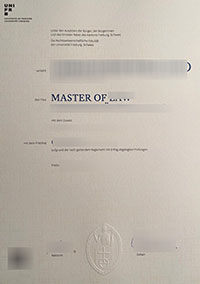 Université de Fribourg Urkunde sample