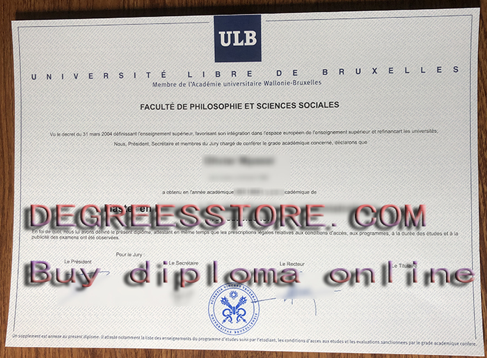 Université libre de Bruxelles diploma