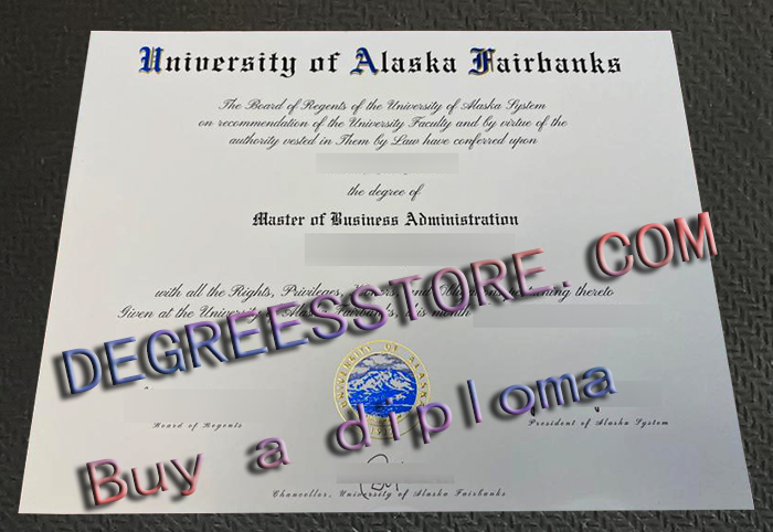 University of Alaska Fairbanks diploma