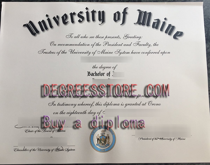 University of Maine diploma