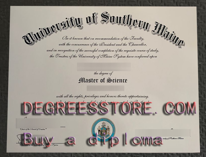 University of Southern Maine diploma