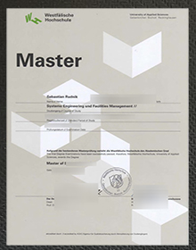 Westfälische Hochschule degree, Westfälische Hochschule Urkunde