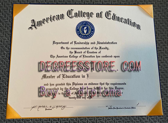 American College of Education degree