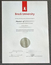 Brock University degree certificate