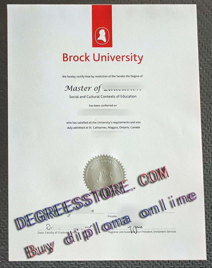 Brock University degree