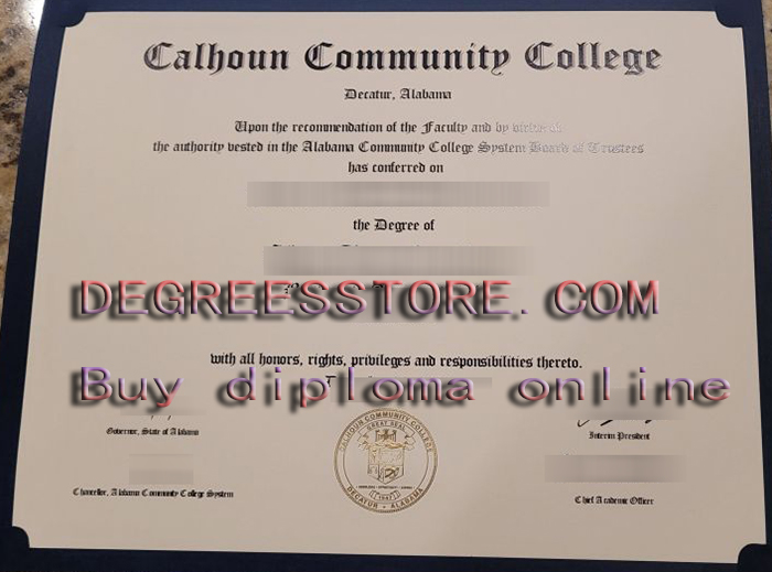 Calhoun Community College diploma