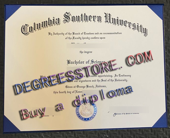 Columbia Southern University diploma