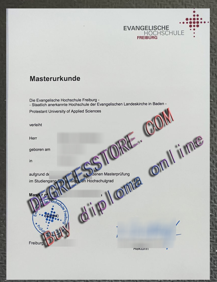 Evangelische Hochschule Freiburg urkunde