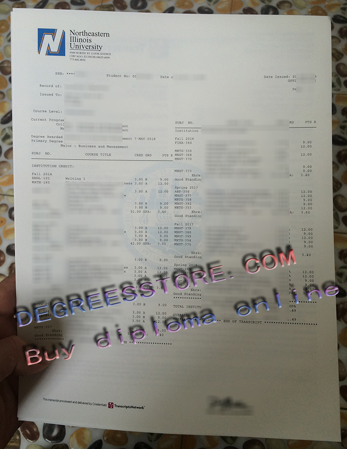 Northeastern University of Illinois transcript