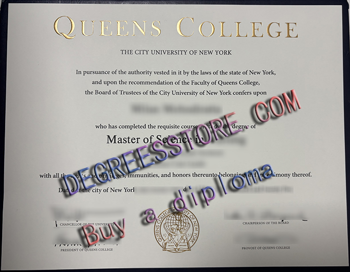 Queens College diploma，Queens College degree