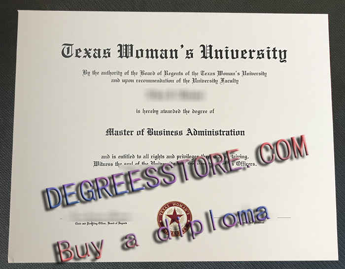 Texas Woman's University diploma