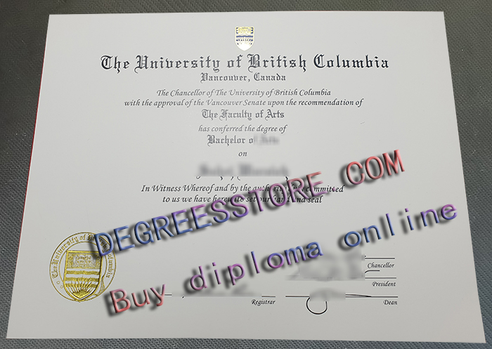 UBC degree, University of British Columbia diploma