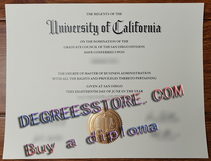 UCSD diploma, UC San Diego degree