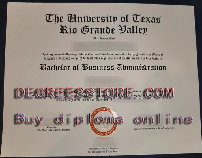 UTRGV diploma