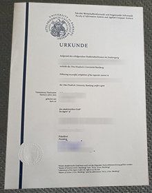 Universität Bamberg urkunde sample