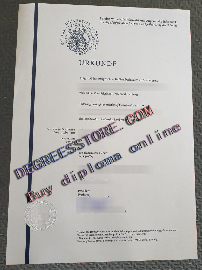 Universität Bamberg urkunde