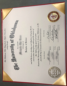 University of Oklahoma diploma sample