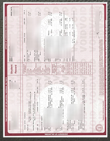 University of Oklahoma transcript sample