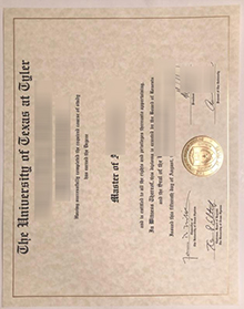 University of Texas at Tyler diploma sample