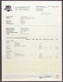 University of the People transcript