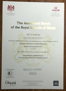 ABRSM Level 3 certificate sample