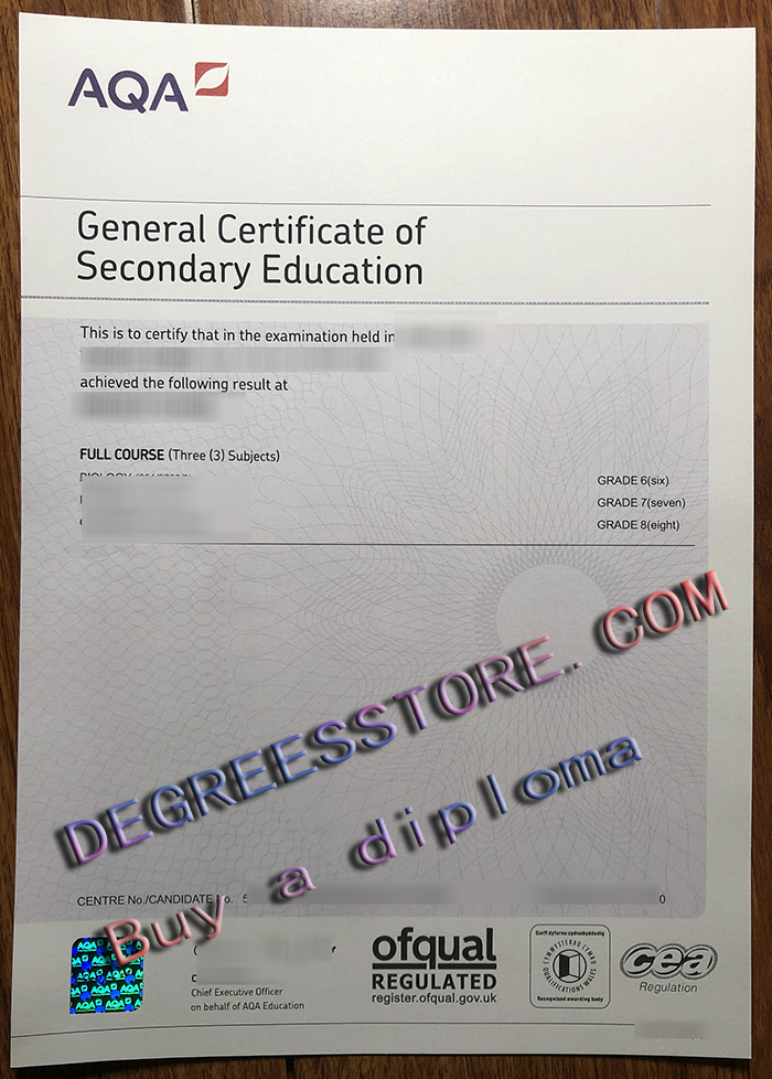 AQA GCSE Certificate AQA GCSE Certificate