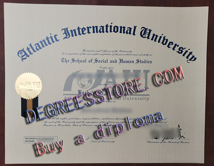 Atlantic International University degree, AIU diploma