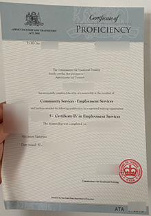 Australia proficiency certificate sample