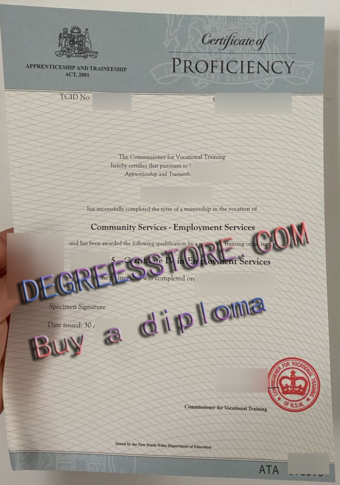 Australia proficiency certificate