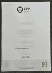BPP University degree sample