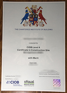 CIOB Level 4 Certificate sample